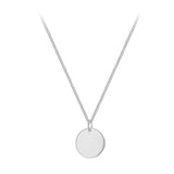 Engravable 12mm Disc Pendant in Sterling Silver