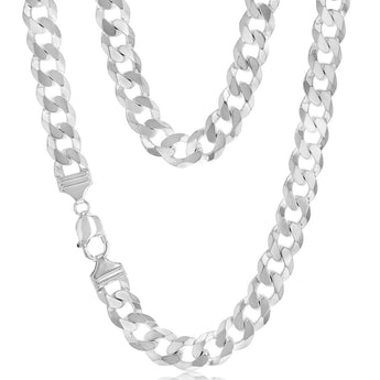 Sterling Silver Ultra Flat 300 Gauge 55cm Curb Chain
