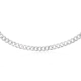 Sterling Silver Ultra Flat 300 Gauge 55cm Curb Chain