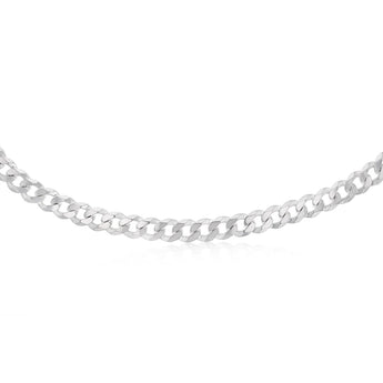 Sterling Silver Ultra Flat 300 Gauge 55cm Curb Chain
