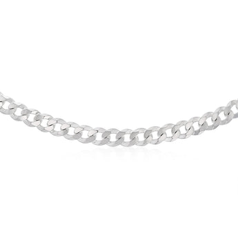 Sterling Silver Ultra Flat 350 Gauge 55cm Curb Chain