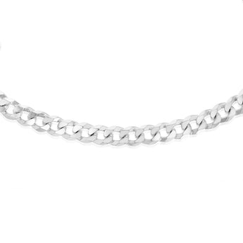 Sterling Silver Ultra Flat 400 Gauge 55cm Curb Chain