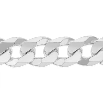 Sterling Silver Ultra Flat 400 Gauge 55cm Curb Chain