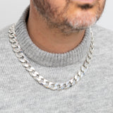Sterling Silver Ultra Flat 400 Gauge 55cm Curb Chain