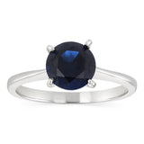 Sterling Silver Blue Cubic Zirconia Ring