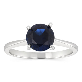 Sterling Silver Blue Cubic Zirconia Ring