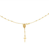 Sterling Silver Miraculous Medal and Cross Rosary