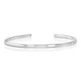 Sterling Silver 3.5mm Plain Flat Cuff Bangle