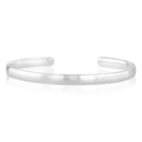 Sterling Silver 5.5mm Plain Flat Cuff Bangle