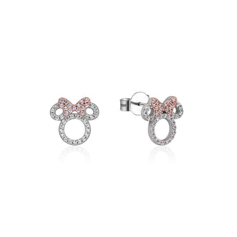 Couture Kingdom Disney Minnie Mouse Outline Cubic Zirconia Stud Earrings