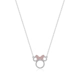 Couture Kingdom Disney Minnie Mouse Outline Cubic Zirconia Necklace
