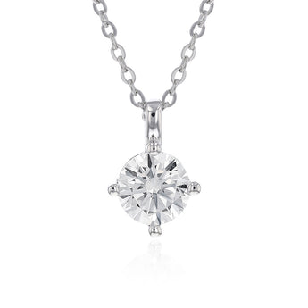 Sterling Silver Cubic Zirconia Pendant on 45cm Chain