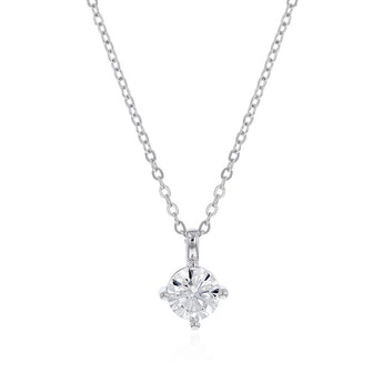 Sterling Silver Cubic Zirconia Pendant on 45cm Chain