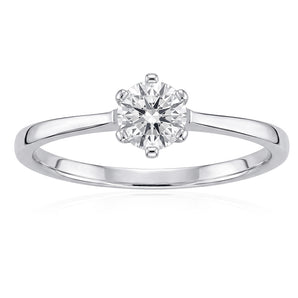Sterling Silver Cubic Zirconia Claw Ring