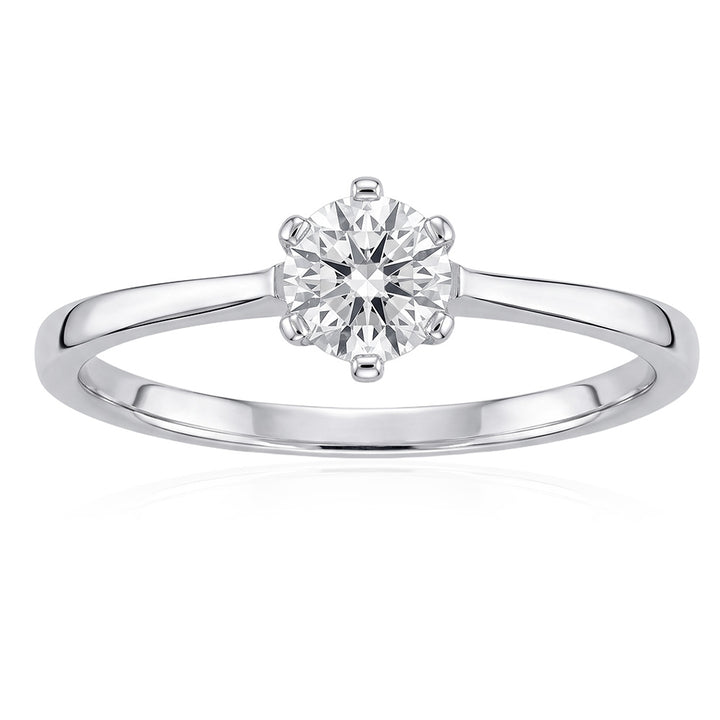 Sterling Silver Cubic Zirconia Claw Ring
