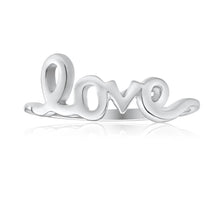 Load image into Gallery viewer, Sterling Silver Plain Cursive Love Ring