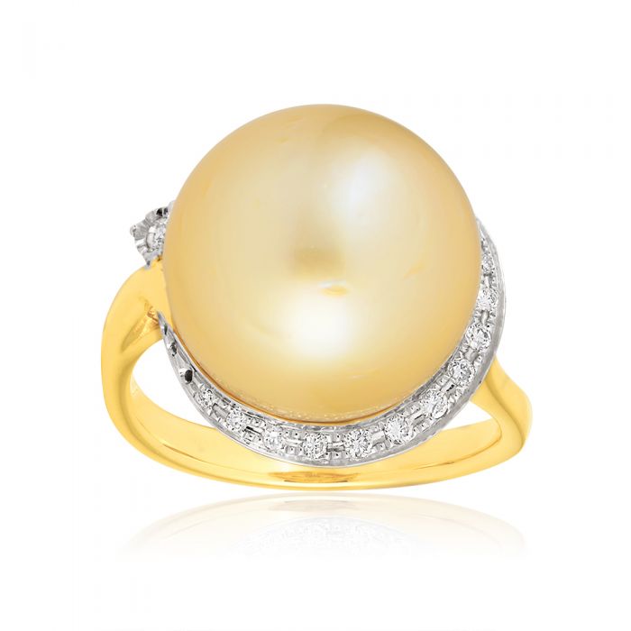 9ct Golden South Sea Pearl Ring