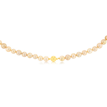 Golden Southsea 6-8mm Pearl Strand with 9ct Yellow Gold Clasp