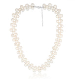 Freshwater Button Pearl 43cm Necklace Strand on Sterling Silver Extendable Clasp