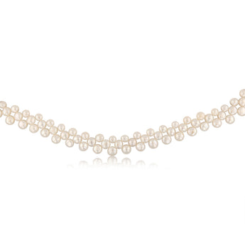 Freshwater Button Pearl 43cm Necklace Strand on Sterling Silver Extendable Clasp