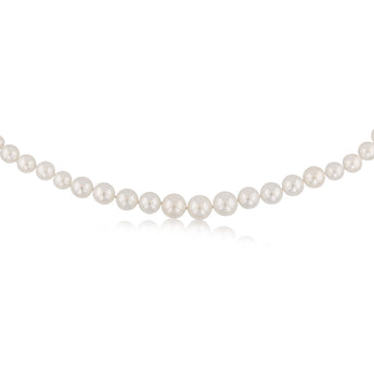 Mother of Pearl Graduated Necklace 48cm with Sterling Silver Clasp