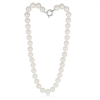 Mother of Pearl Necklace 40cm with Sterling Silver Clasp