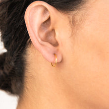 Load image into Gallery viewer, Sterling Silver Gold Plated 10mm Sleeper Earrings