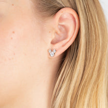 Load image into Gallery viewer, Disney Rose Gold Plated Mickey Mouse Crystal Stud Earrings