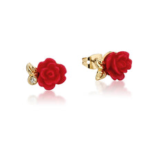 Load image into Gallery viewer, DISNEY Beauty and the Beast Enchanted Rose Stud Earrings