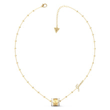 Load image into Gallery viewer, Guess Gold Plated Stainless Steel 16-18&quot; 4G Crystals Sides Chain