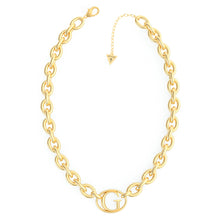Load image into Gallery viewer, Guess Gold Plated Stainless Steel 16-18&quot; Chain And 26mm G Logo Chain