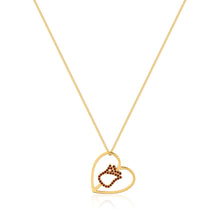 Load image into Gallery viewer, Disney Princess Gold Plated Crystal Enchanted Rose Heart Pendant with 40cm Chain