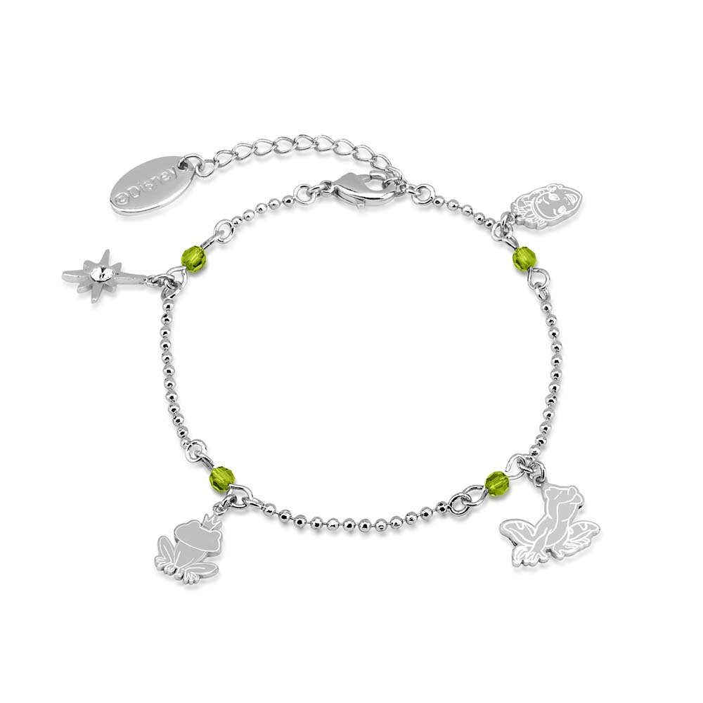 Disney Princess And The Frog White Gold Plated Charm 16+3cm Bracelet