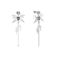 Load image into Gallery viewer, Disney Jack Skellington White Gold Plated Drop Earrings