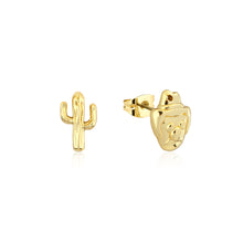 Load image into Gallery viewer, Streets Bubble O&#39;Bill Gold Plated Stainless Steel Cactus Mix Match Stud Earrings
