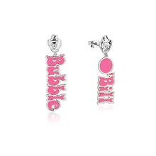 Load image into Gallery viewer, Streets Bubble O&#39;Bill White Gold Plated Stainless Steel Logo 65mm Drop Earrings