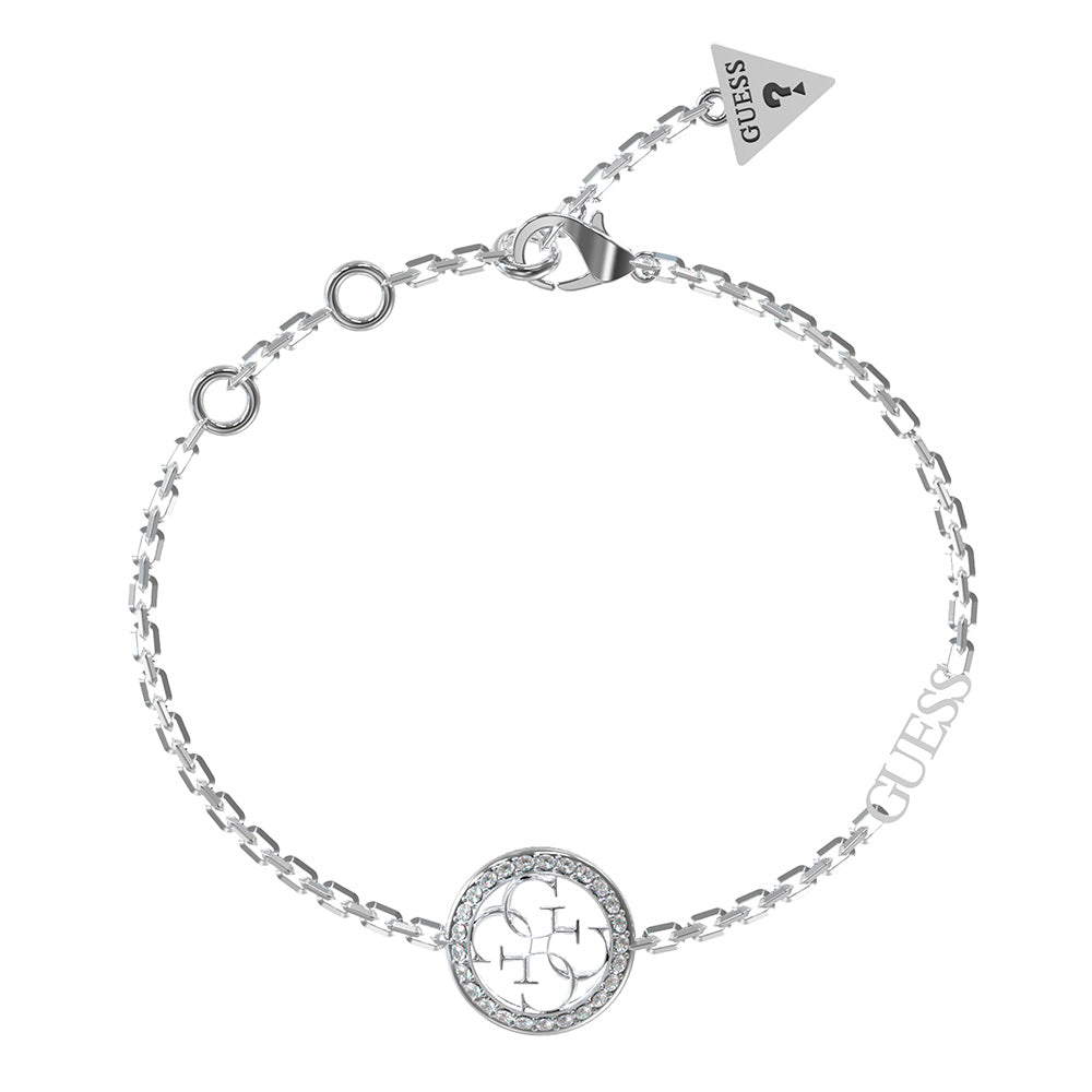 Guess Stainless Steel 4G & Cubic Zirconia Coin Bracelet