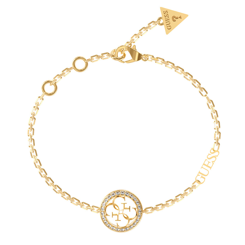 Yellow Gold Plated 4G And Zirconia Coin Bracelet – Shiels Jewellers