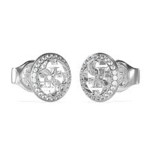 Load image into Gallery viewer, Guess Stainless Steel 4G And Cubic Zirconia 10mm Coin Stud Earrings