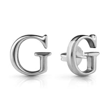 Load image into Gallery viewer, Guess Sterling Silver 12mm G Logo Stud Earrings