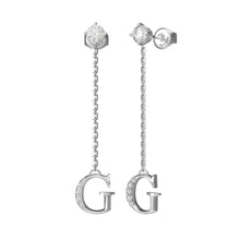 Load image into Gallery viewer, Guess Stainless Steel G Pendant On 47mm Chain Drop Earring
