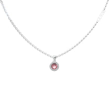 Load image into Gallery viewer, Guess Stainless Steel Fuchsia Cubic Zirconia Charm 16-18&quot; Chain
