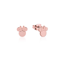 Load image into Gallery viewer, Disney Rose Gold Plated Stainless Steel Minnie Mouse 9mm Stud Earrings