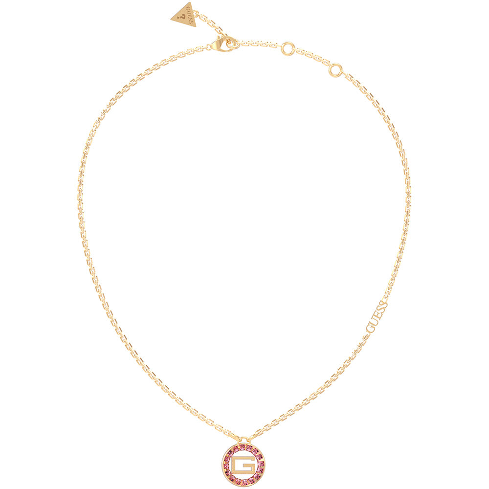 Guess Gold Plated Stainless Steel 16-18" Rose Baguette Chain