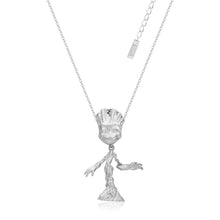 Load image into Gallery viewer, Disney Steel White Gold Plated Guardians Of The Galaxy Groot Pendant On Chain