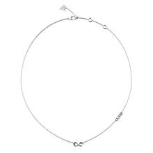 Load image into Gallery viewer, Guess Stainless Steel Rhodium Plated Infinity Pave Links 45cm Necklace