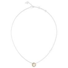 Load image into Gallery viewer, Guess Stainless Steel Rhodium And Gold Plated Pave Circle 15-17&quot; Chain