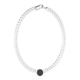 Guess Mens Jewellery Stainless Steel Coin Pattern On 21" Chain