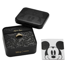 Load image into Gallery viewer, Disney Minnie Mouse Gold Plated Stainless Steel Glass Crystal Bow Domed Ring 100th Disney Anniversary