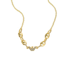Load image into Gallery viewer, Emporio Armani Gold Plated Brass Sentimental CZ Pendant With Chain